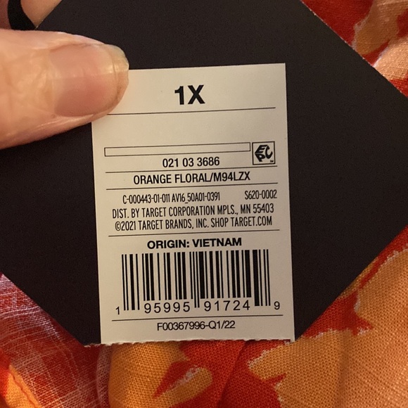 Ruffle Short Sleeve Side Slit Dress - Ava & Viv Size 1X - Picture 5 of 7